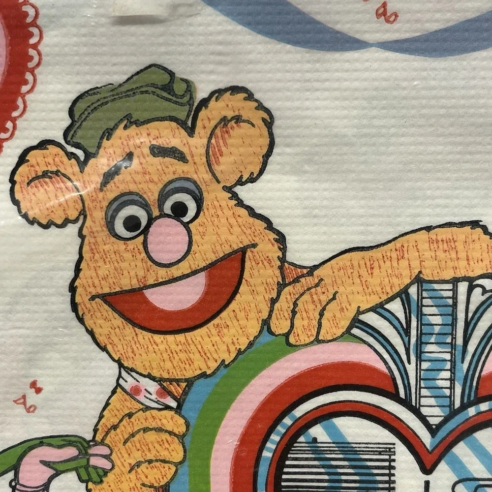 Vintage Muppets Hallmark Valentine's Day‎ Paper Tablecloth Table Cover - NOS